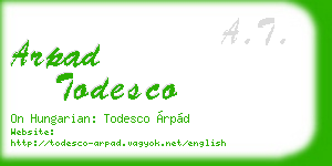 arpad todesco business card